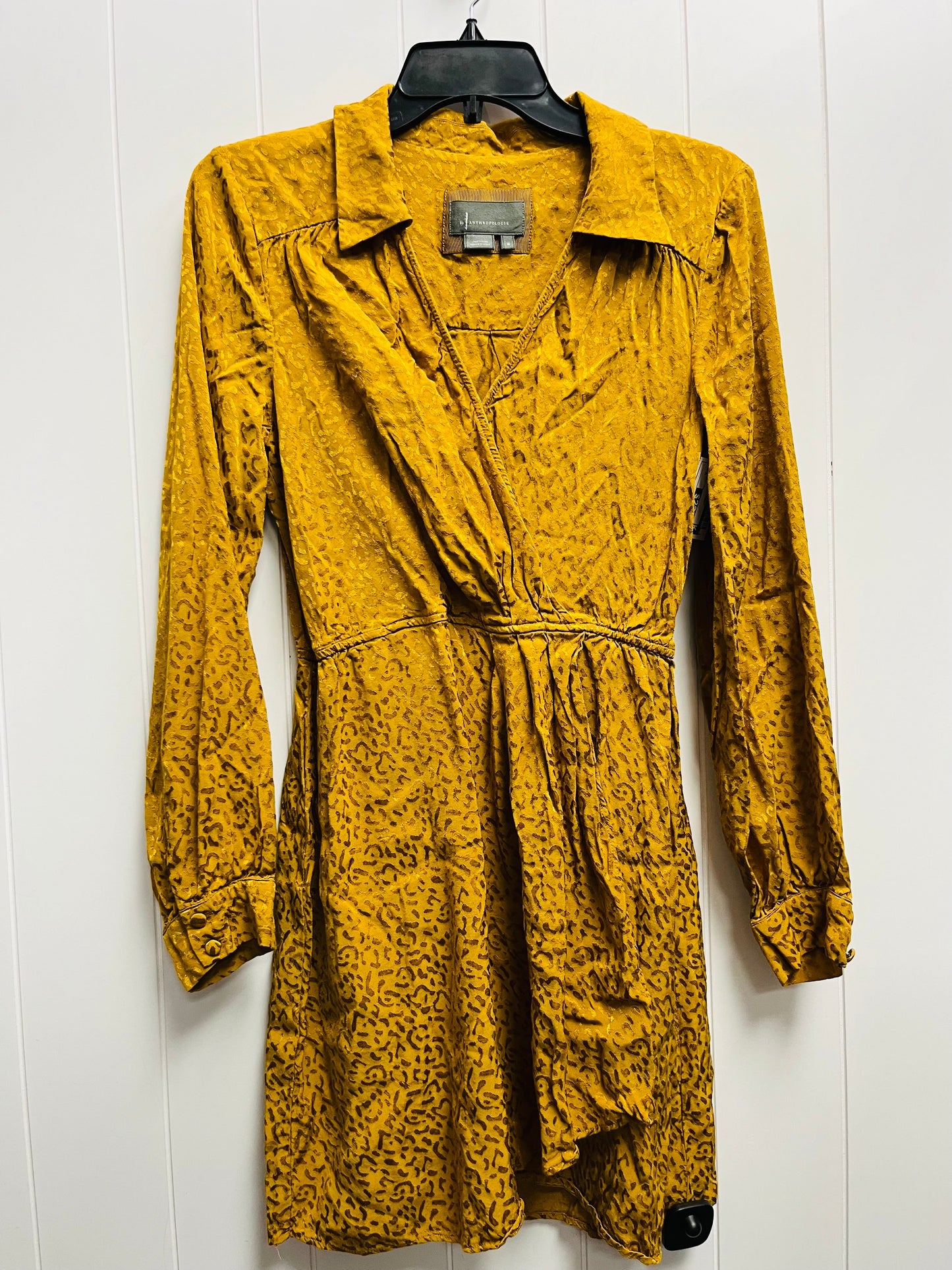 Dress Party Short By Anthropologie In Gold, Size: M