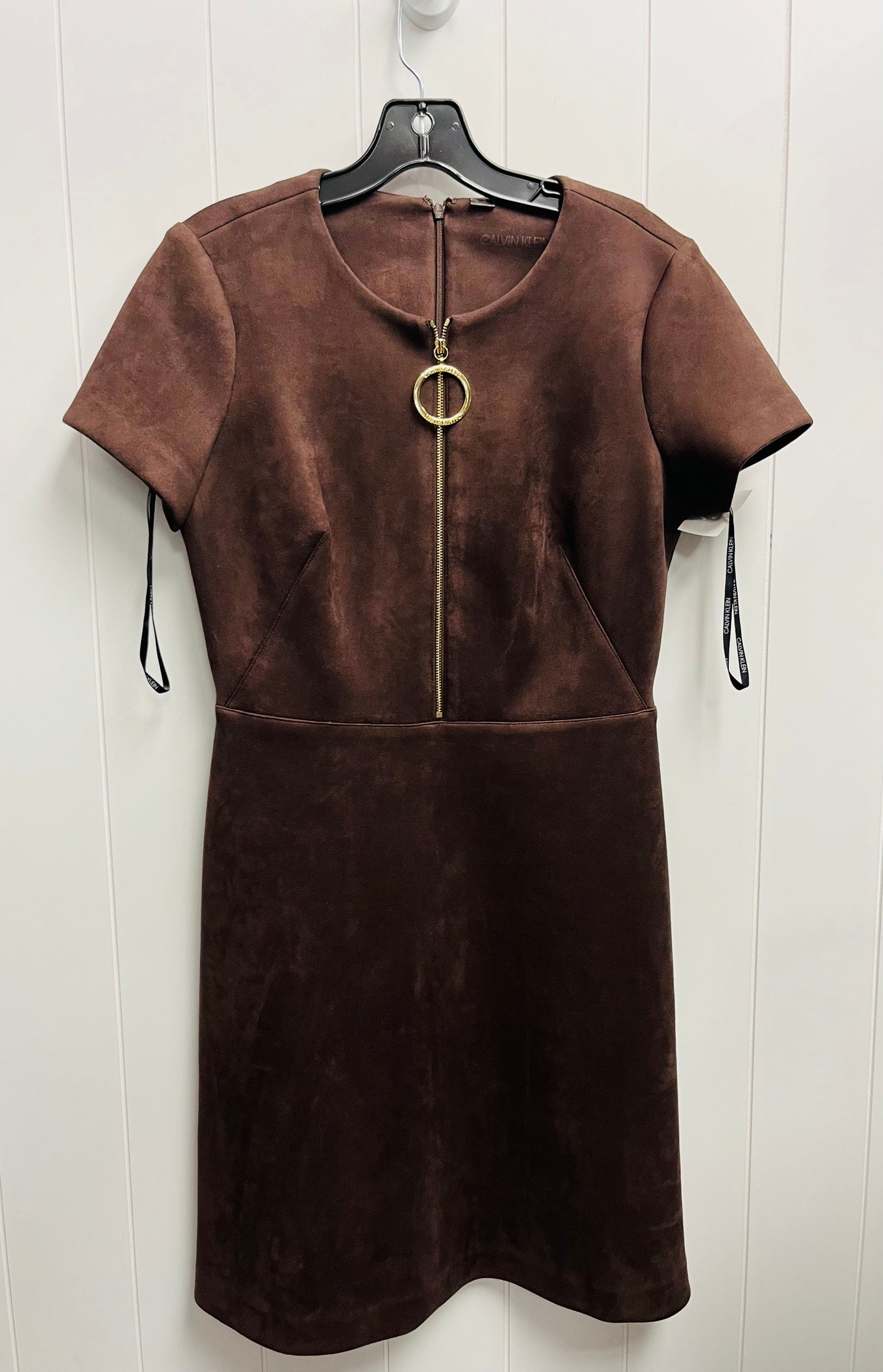 Dress Work By Calvin Klein In Brown, Size: 6