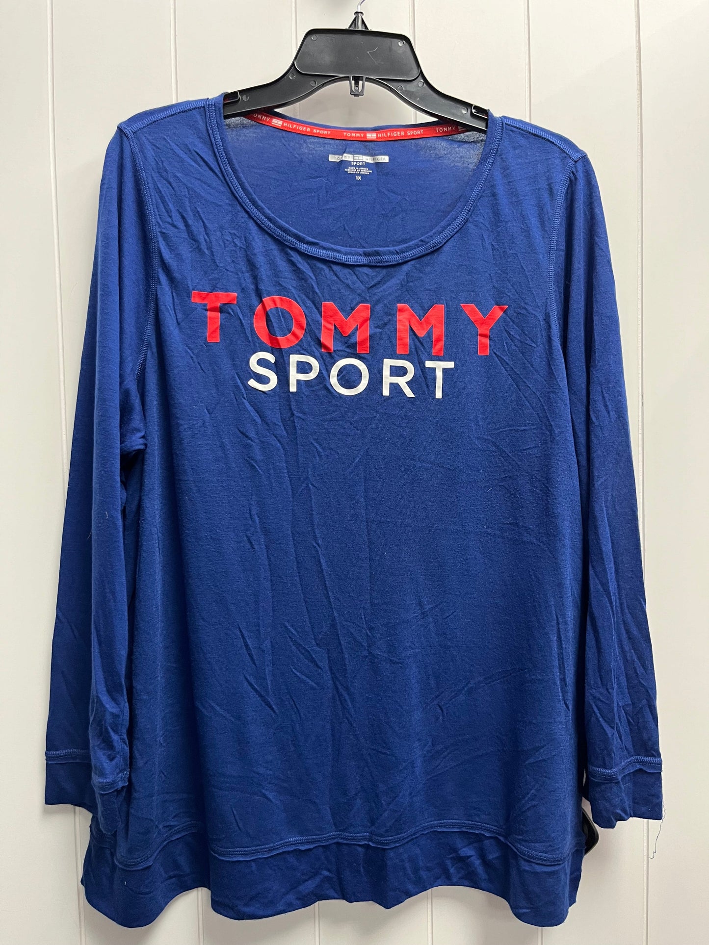 Top Long Sleeve Basic By Tommy Hilfiger In Blue, Size: 1x