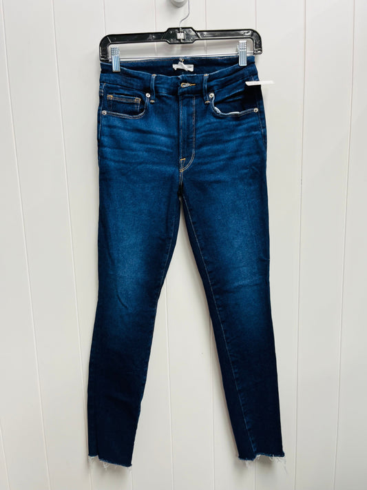 Jeans Skinny By Good American In Blue Denim, Size: 4