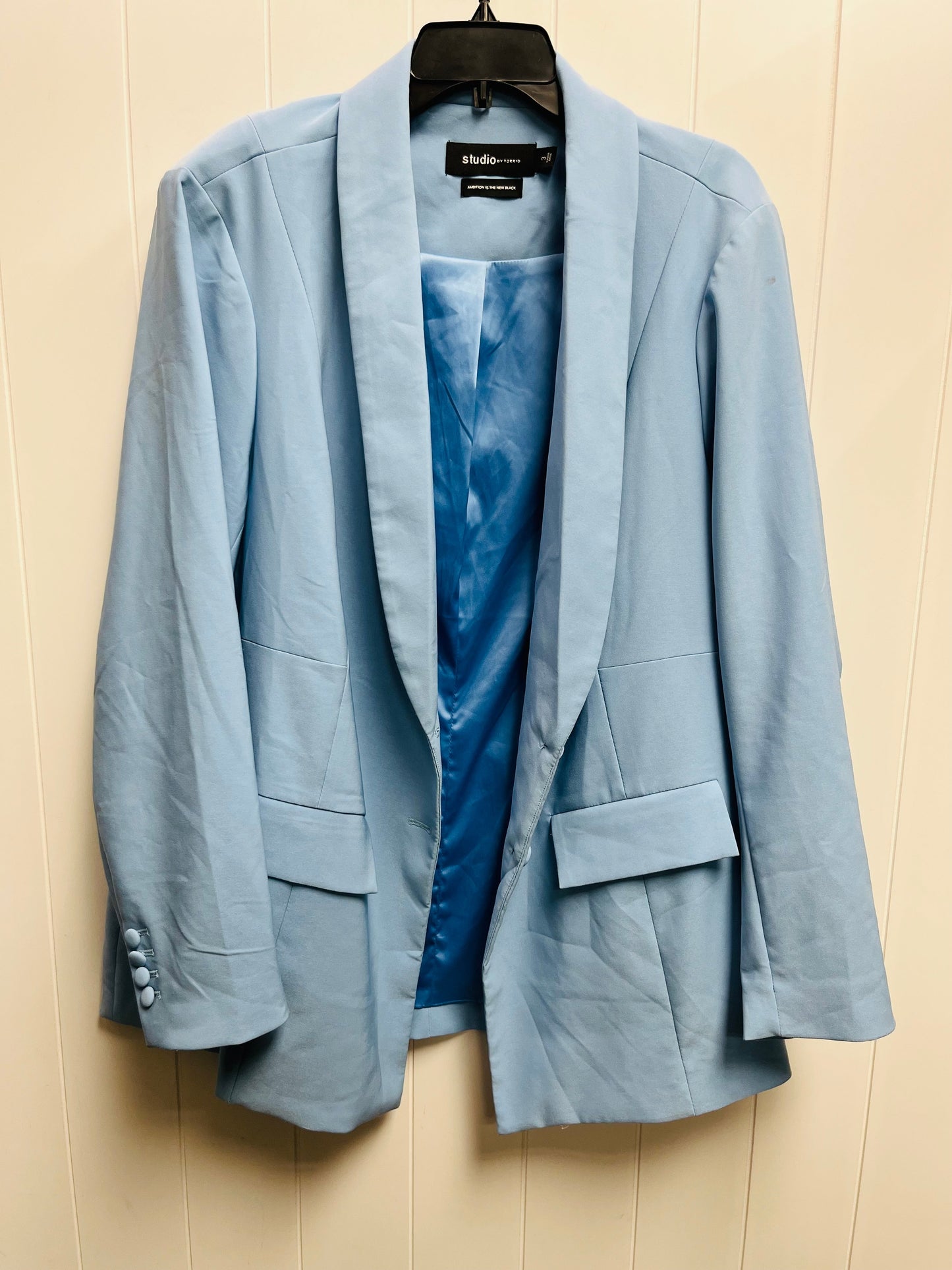 Blazer By Torrid In Blue, Size: 3x