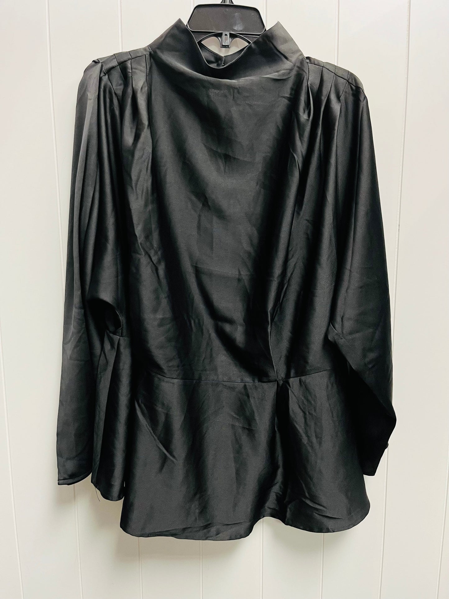 Blouse Long Sleeve By Eloquii In Black, Size: 18