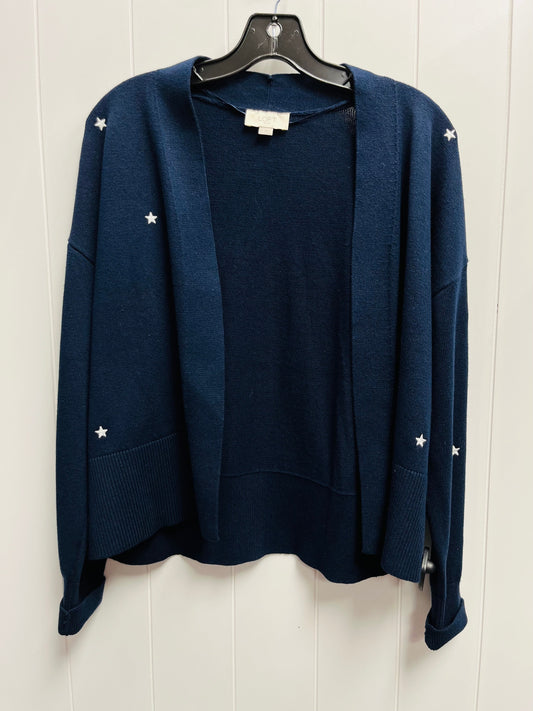 Sweater Cardigan By Loft In Navy, Size: M