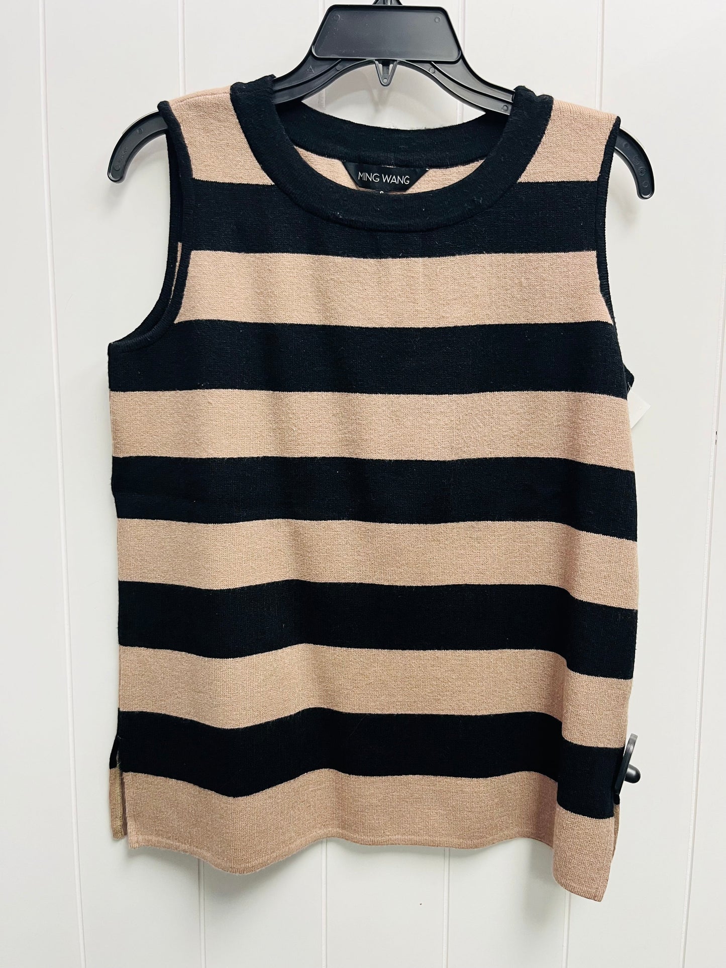 Top Sleeveless By Ming Wang In Black & Brown, Size: S