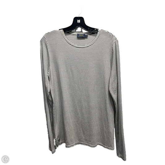 Top Long Sleeve Basic By Polo Ralph Lauren In Black & White, Size: Xl