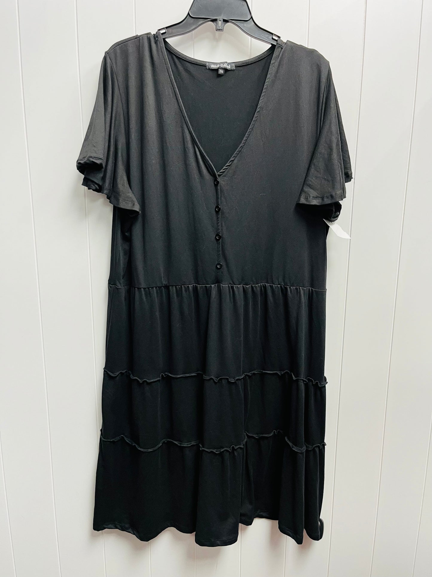 Dress Casual Short By Clothes Mentor In Black, Size: 2x