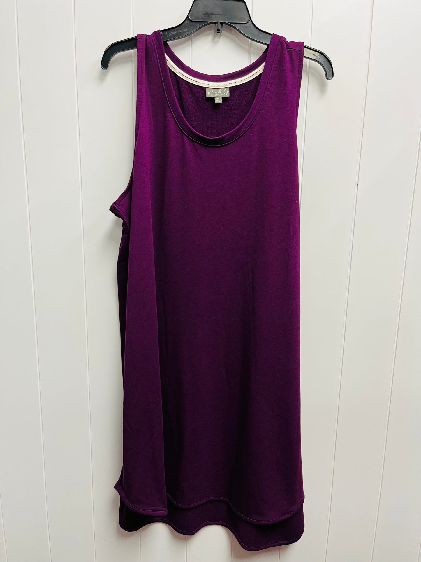 Dress Casual Short By Wonderly In Purple, Size: 2x