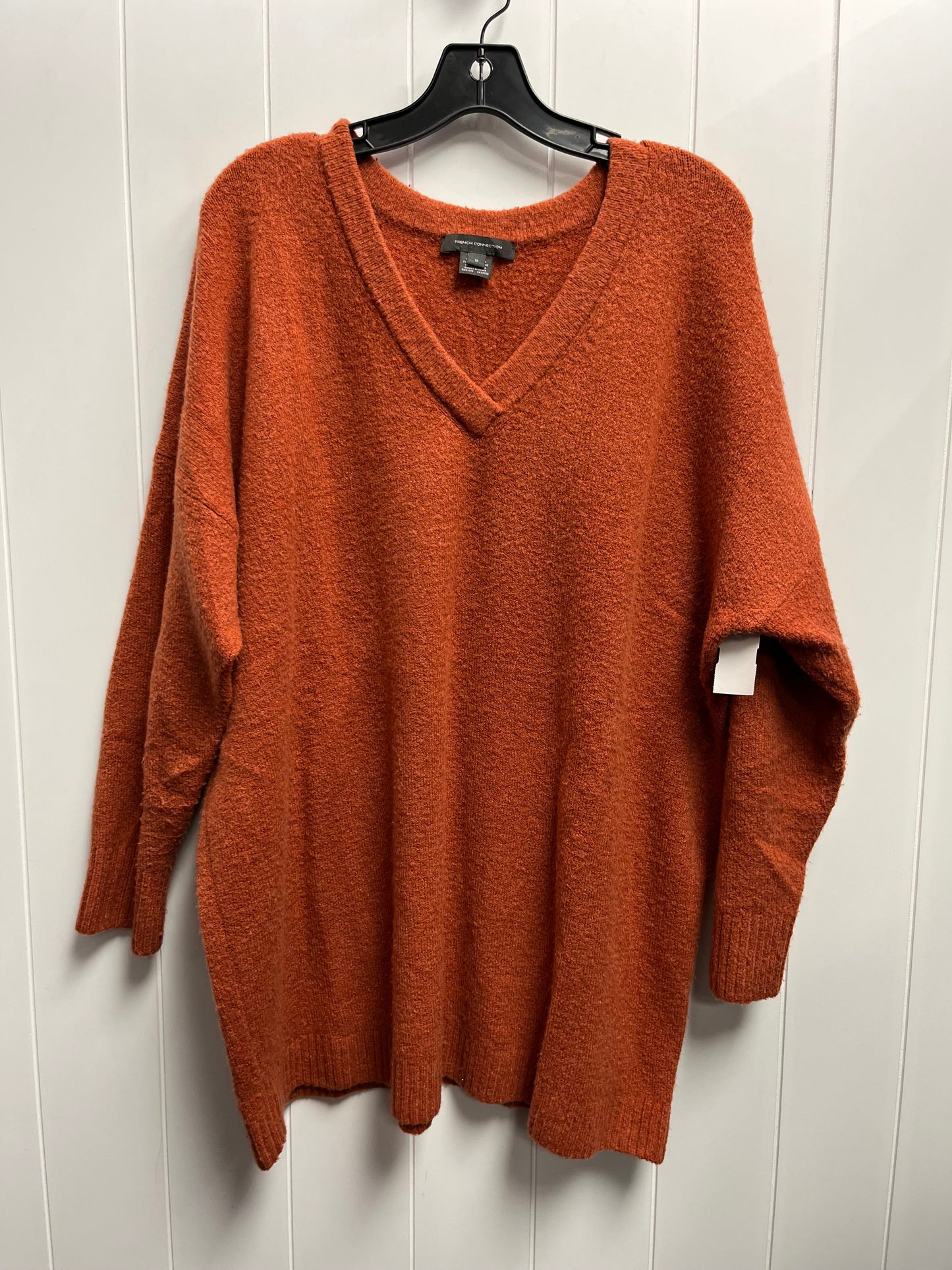 Sweater By French Connection In Orange, Size: 1x