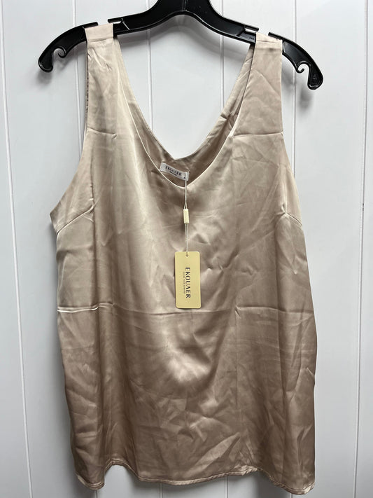 Top Sleeveless By Clothes Mentor In Cream, Size: Xl