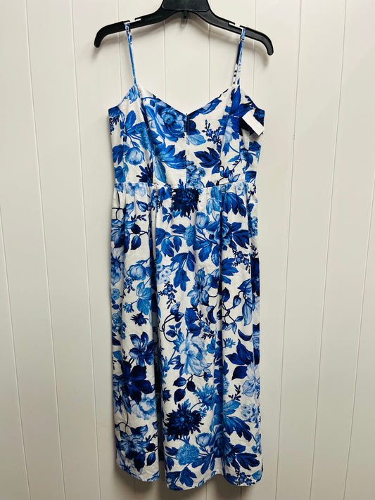 Dress Casual Midi By H&m In Blue, Size: M