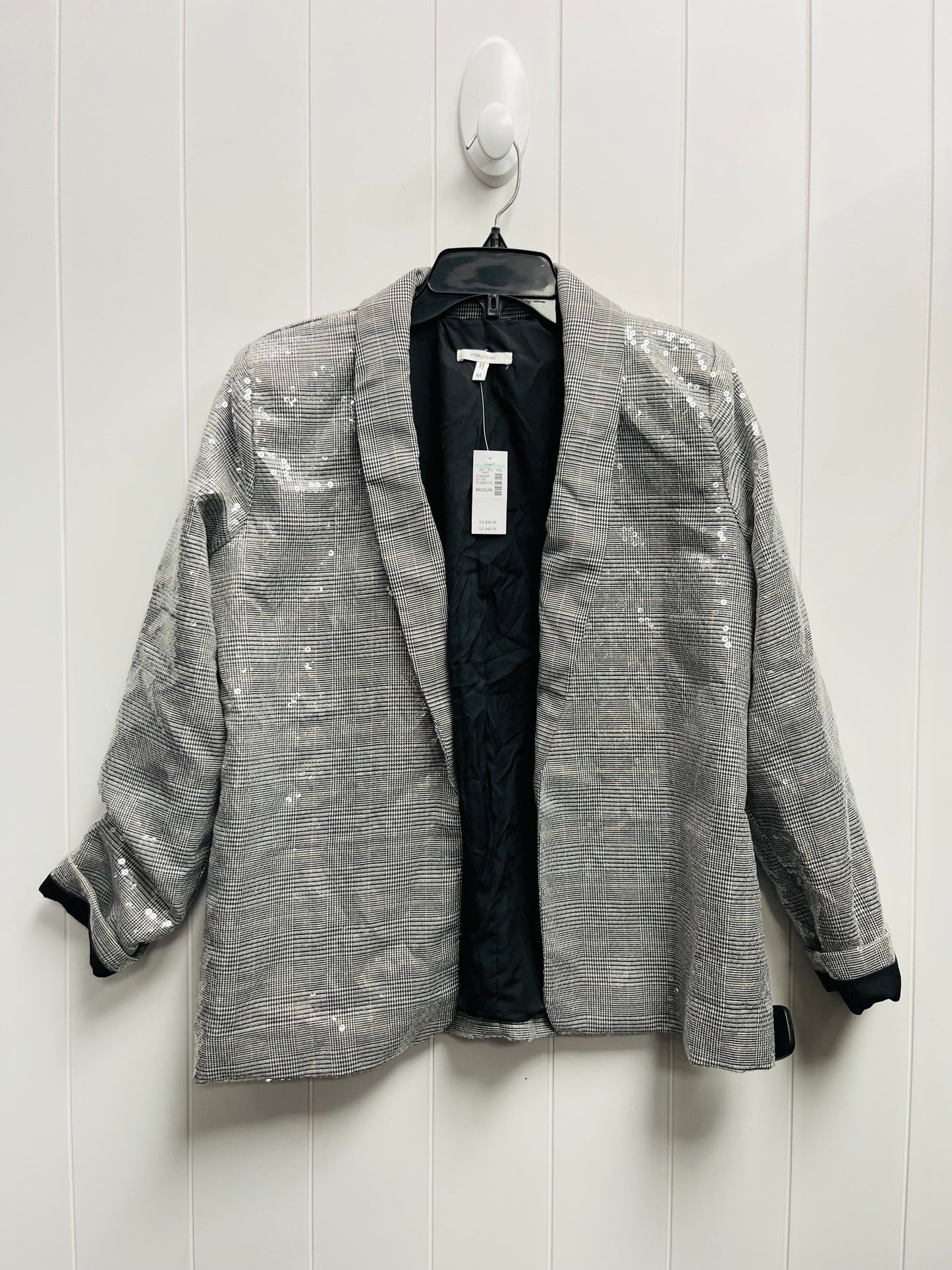 Blazer By Maurices In Black & White, Size: M