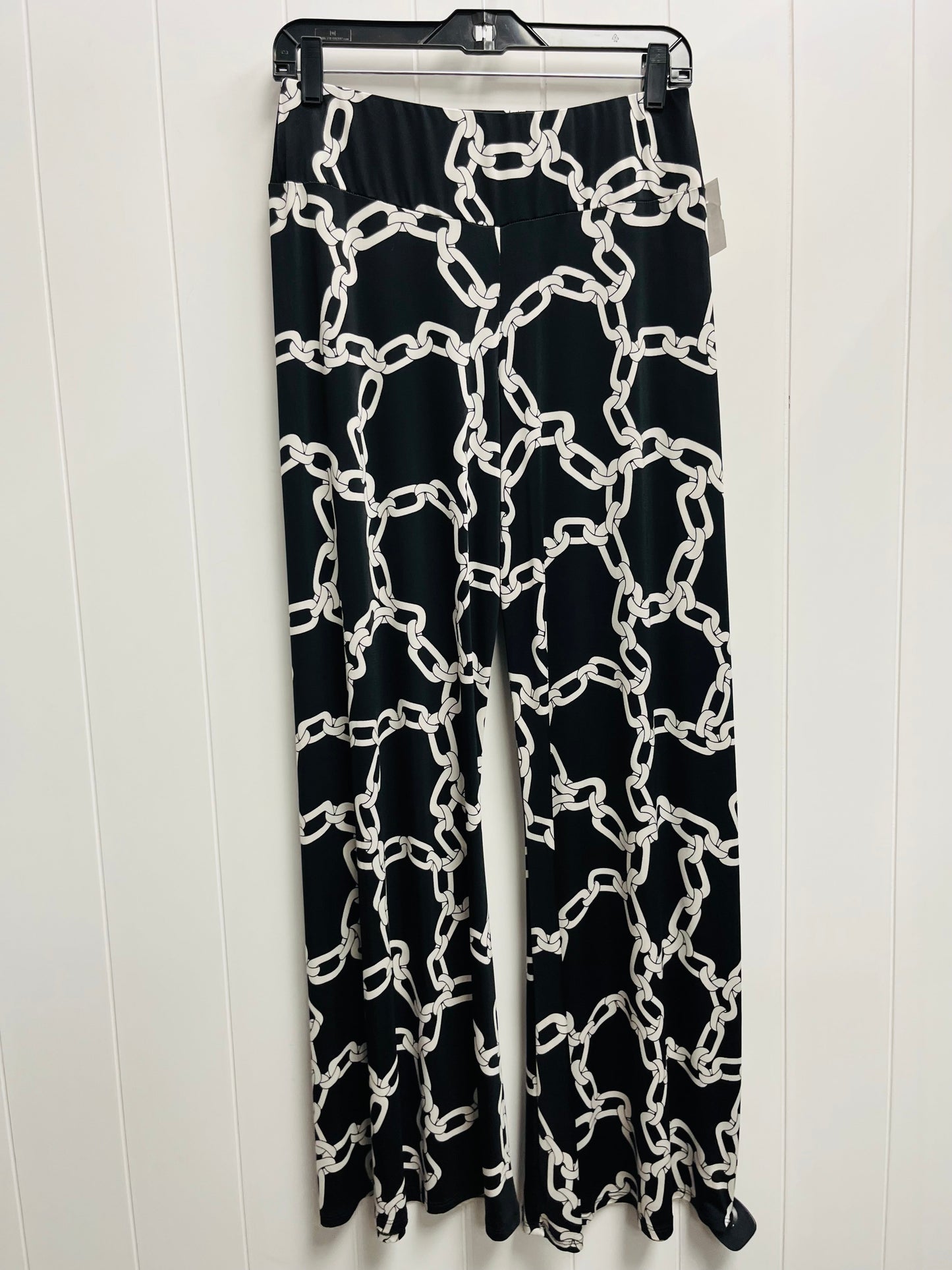 Pants Wide Leg By Ariella In Black & White, Size: L