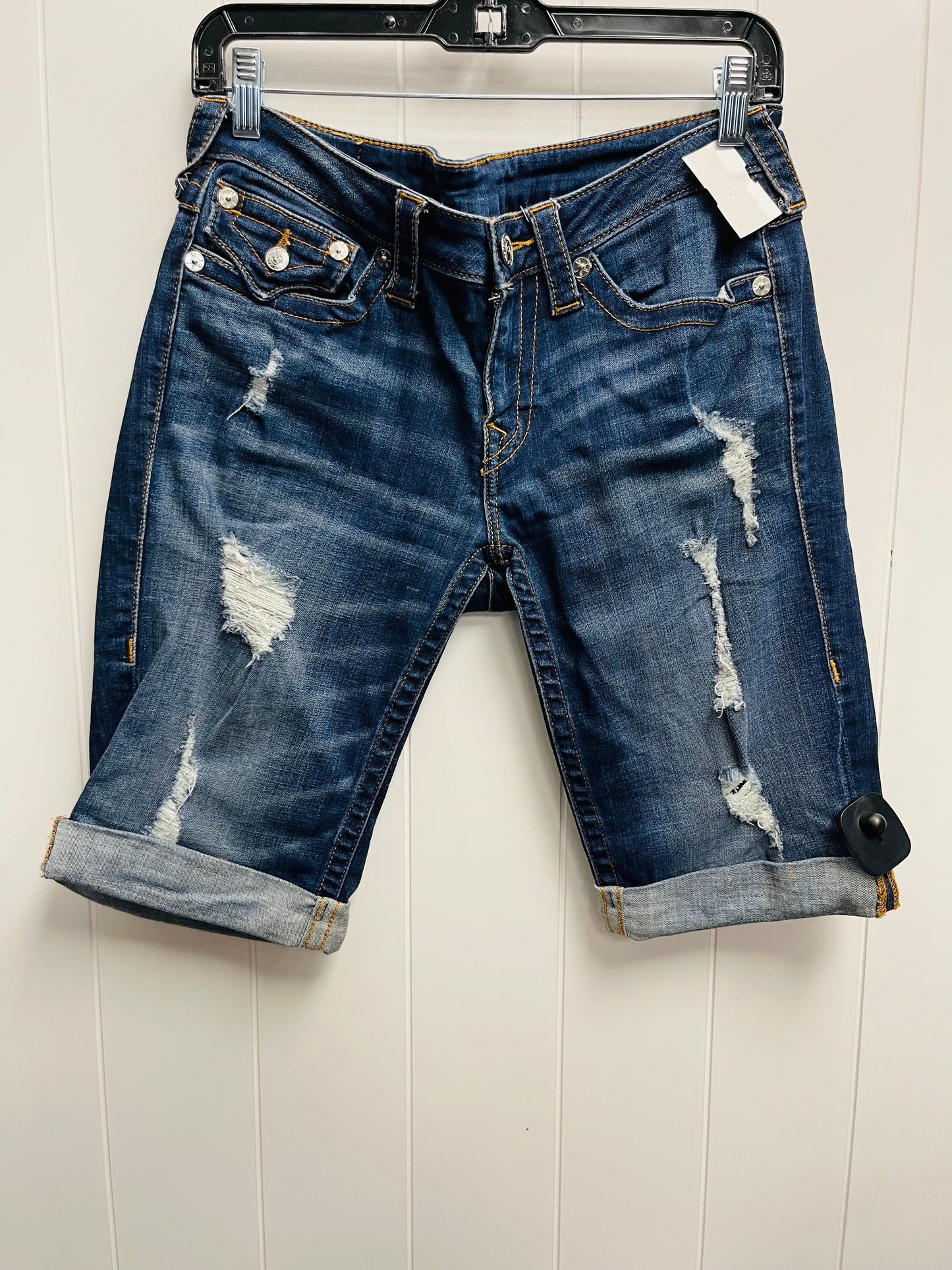 Shorts By True Religion In Blue Denim, Size: 8