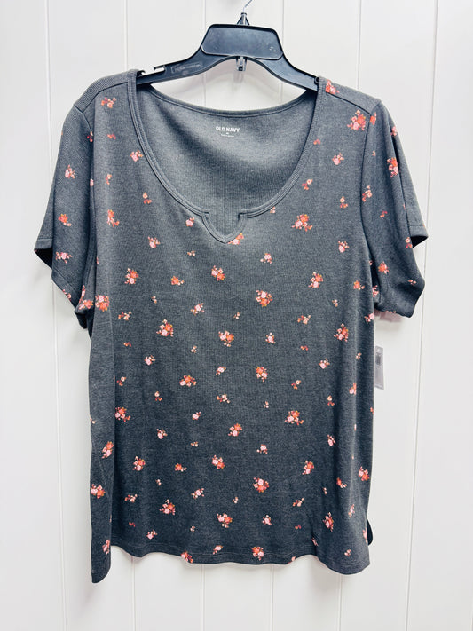 Top Short Sleeve By Old Navy In Grey, Size: 3x