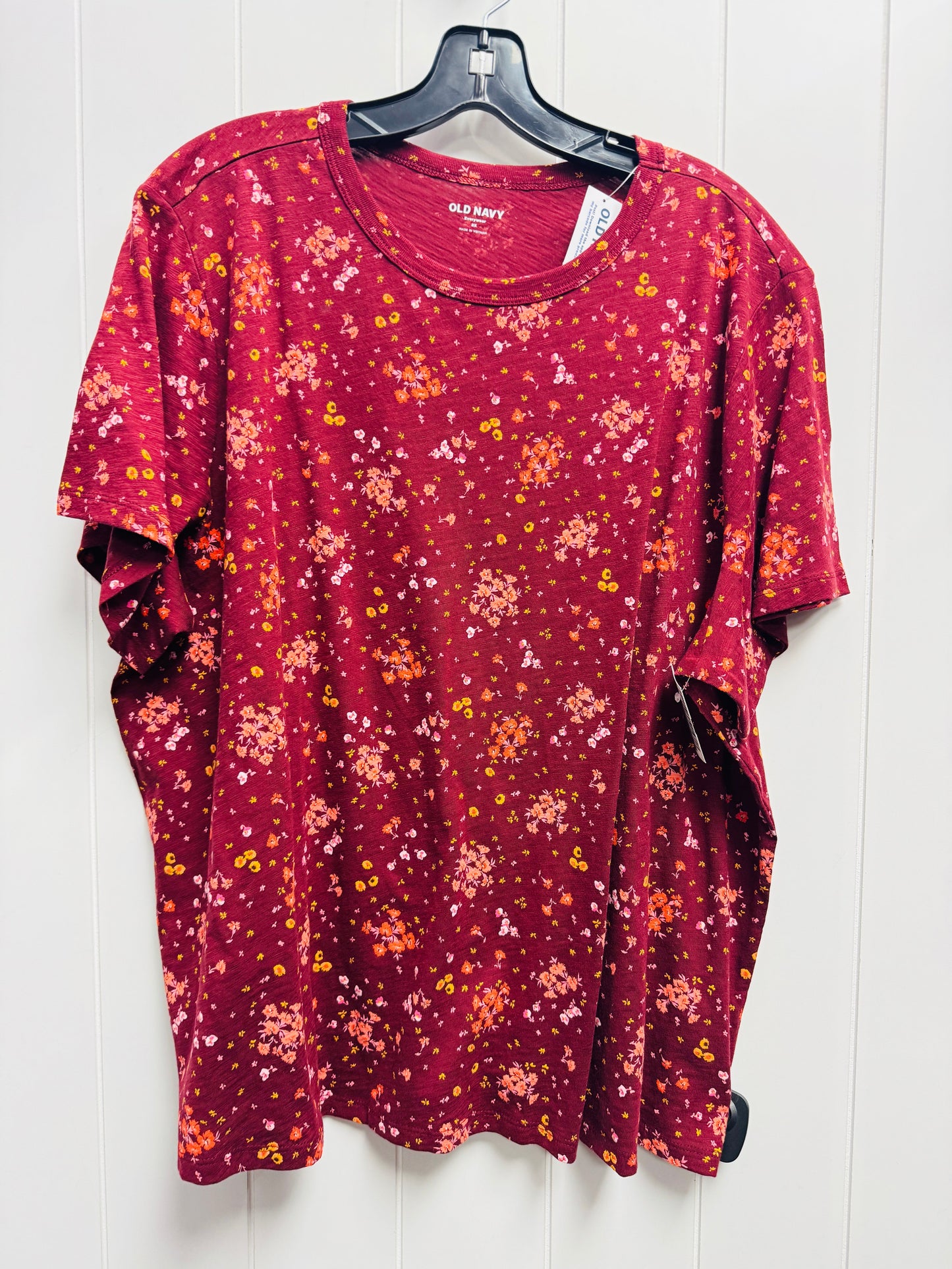 Top Short Sleeve By Old Navy In Red, Size: 2x