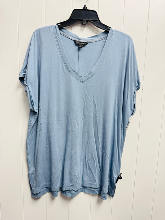 Top Short Sleeve Basic By Banana Republic In Blue, Size: Xl