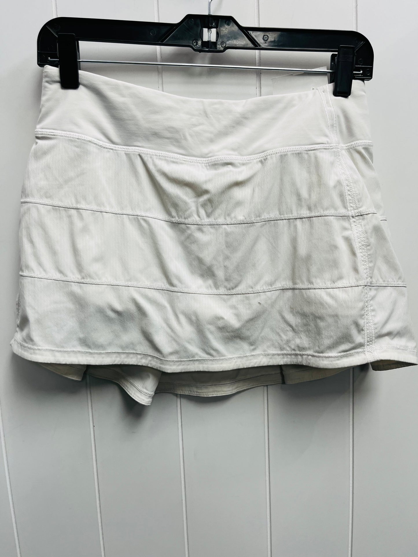 Athletic Skort By Lululemon In White, Size: 6