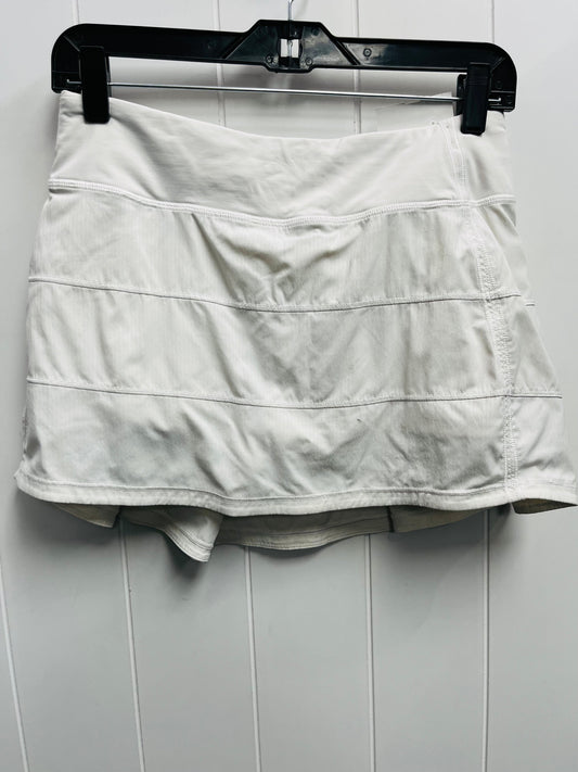 Athletic Skort By Lululemon In White, Size: 6