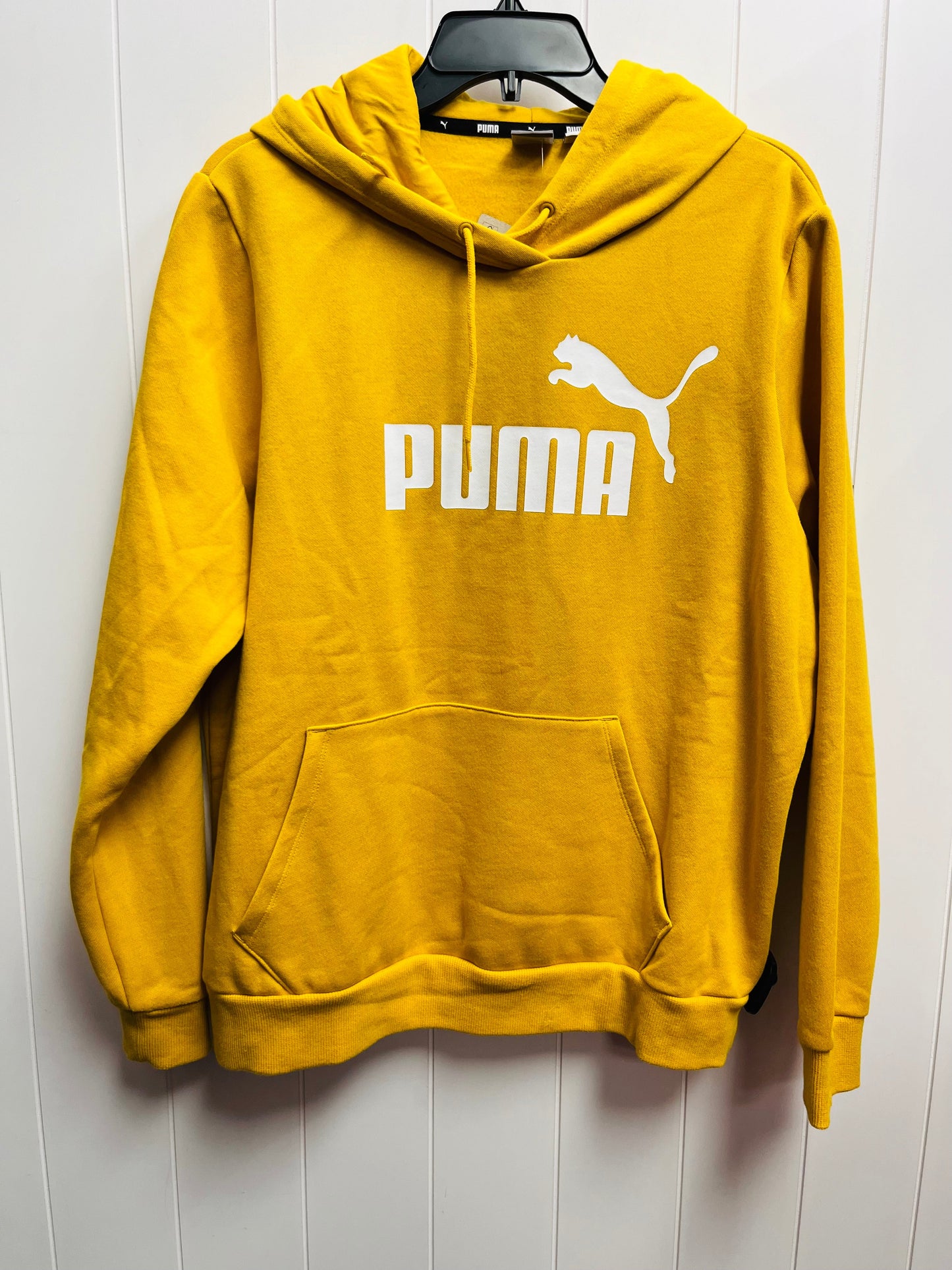 Athletic Jacket By Puma In Yellow, Size: Xxl