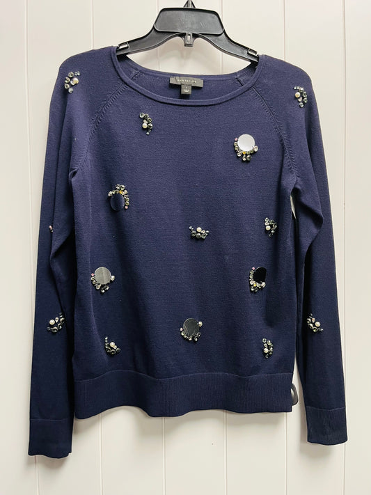 Top Long Sleeve By Ann Taylor In Navy, Size: S