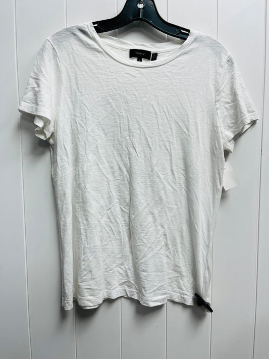 Top Short Sleeve Basic By Theory In White, Size: L