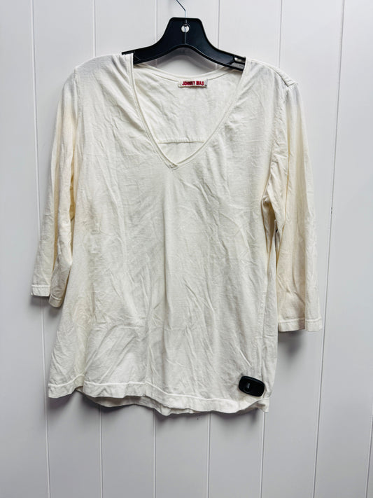 Top Long Sleeve Basic By Johnny Was In White, Size: M