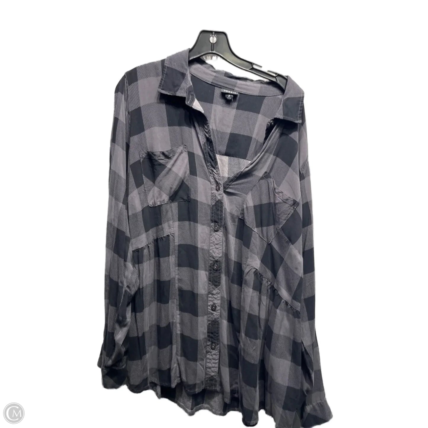 Top Long Sleeve By Torrid In Grey, Size: 2x