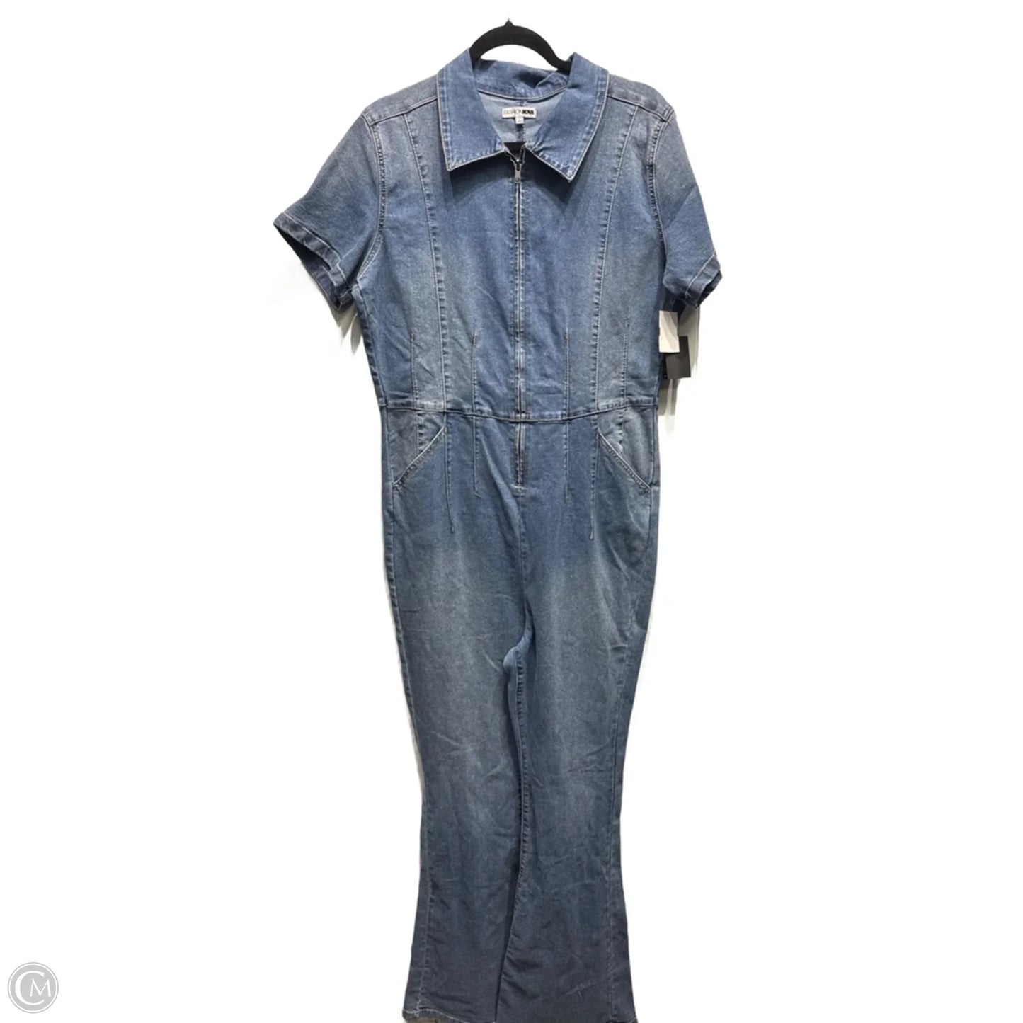 Jumpsuit By Fashion Nova In Blue Denim, Size: S