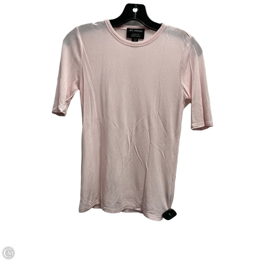 Top Short Sleeve Luxury Designer By St John Collection In Pink, Size: Xs