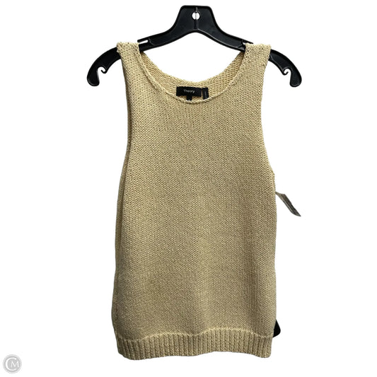 Top Sleeveless By Theory In Cream, Size: S