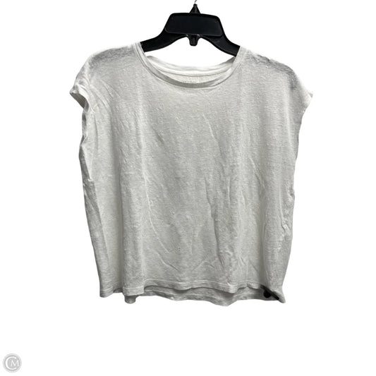 Top Short Sleeve Basic By Eileen Fisher In White, Size: Xxs