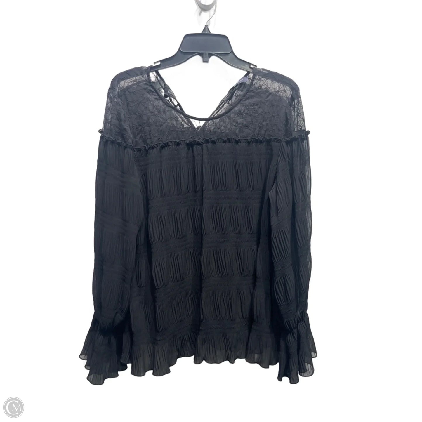 Top Long Sleeve By kld In Black, Size: L
