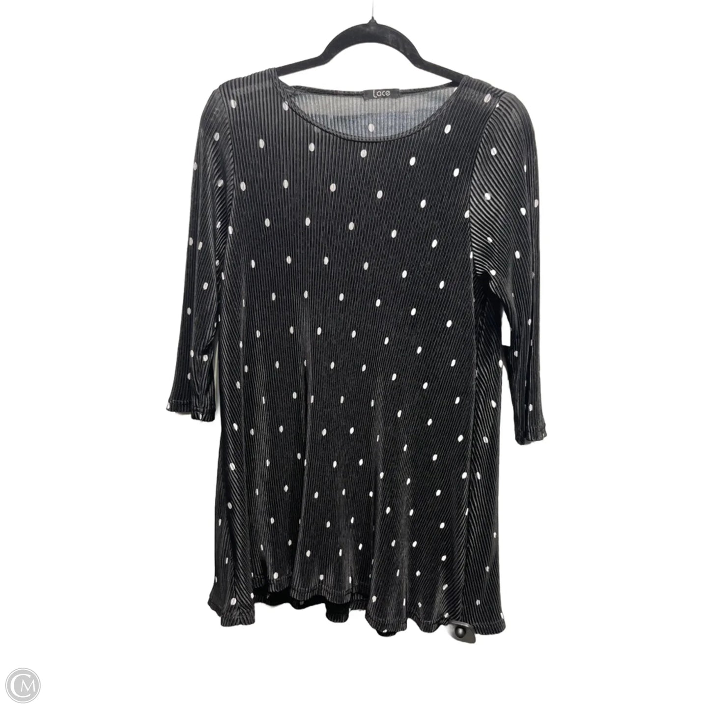 Tunic Long Sleeve By lace In Black & White, Size: S