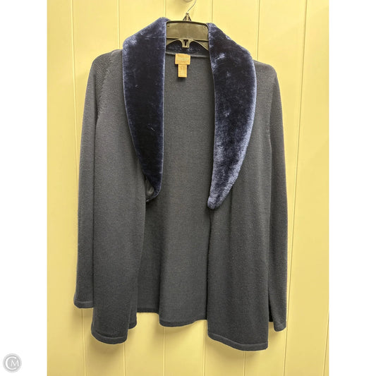 Sweater Cardigan By Chicos In Navy, Size: M