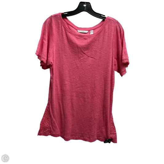 Top Short Sleeve By Isaac Mizrahi Live Qvc In Pink, Size: S