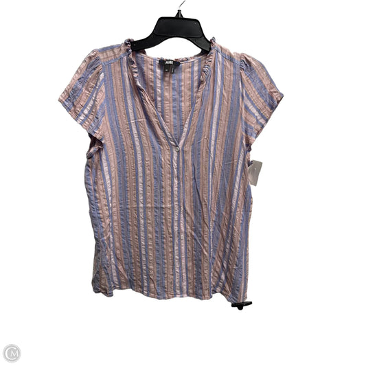 Top Short Sleeve By Paige In Blue & Pink, Size: M