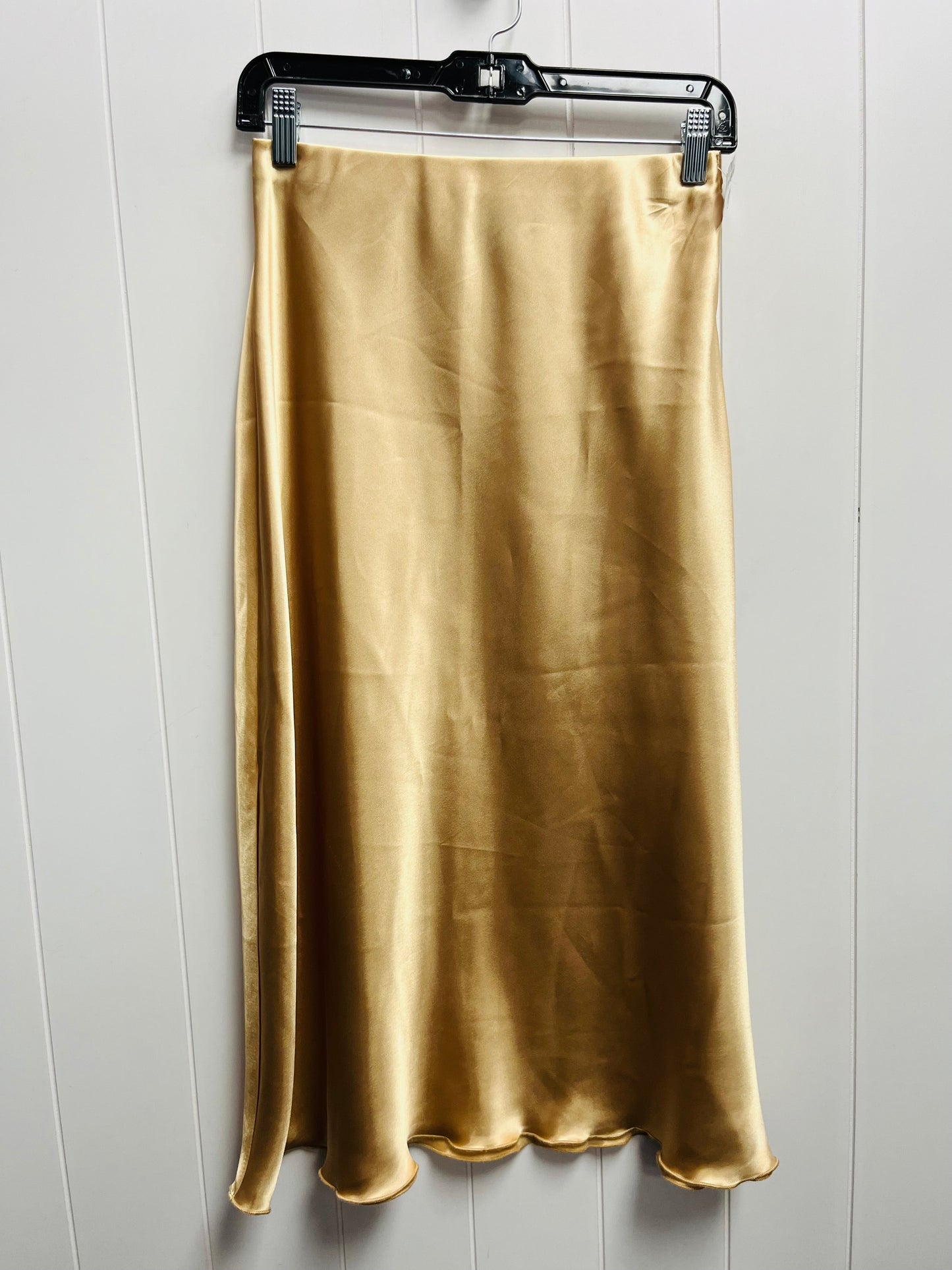 Gold Skirt Maxi Nicole By Nicole Miller, Size S