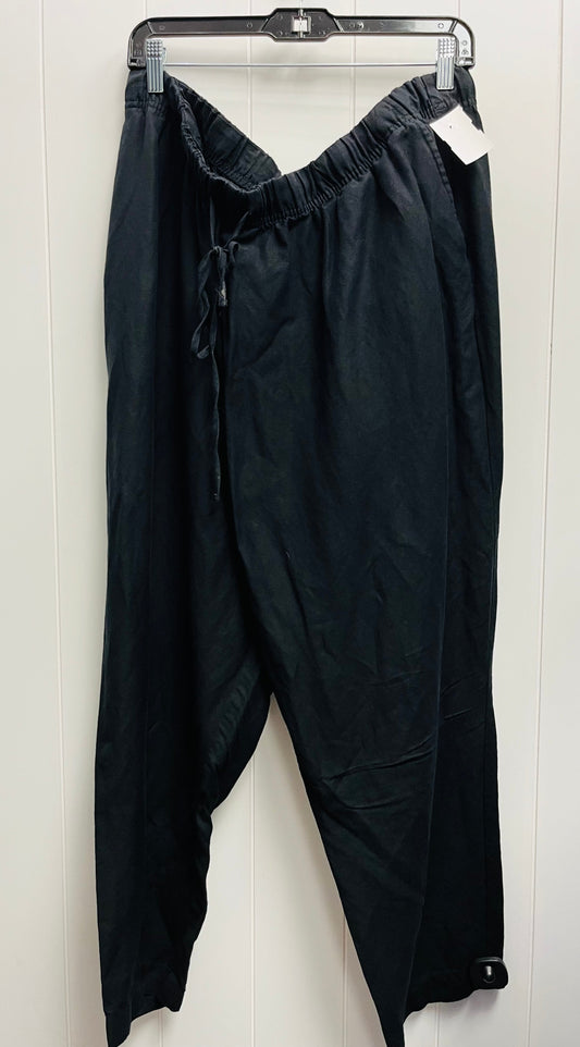 Black Pants Linen A New Day, Size 2x