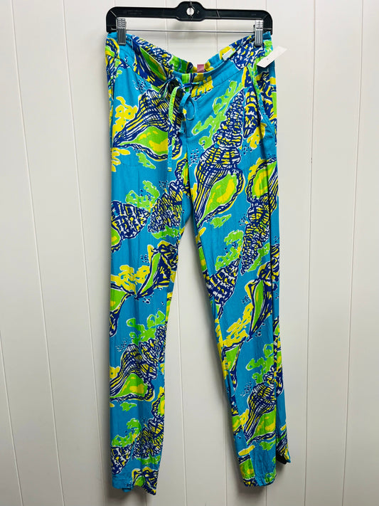 Pants Wide Leg By Lilly Pulitzer In Blue & Yellow, Size: S