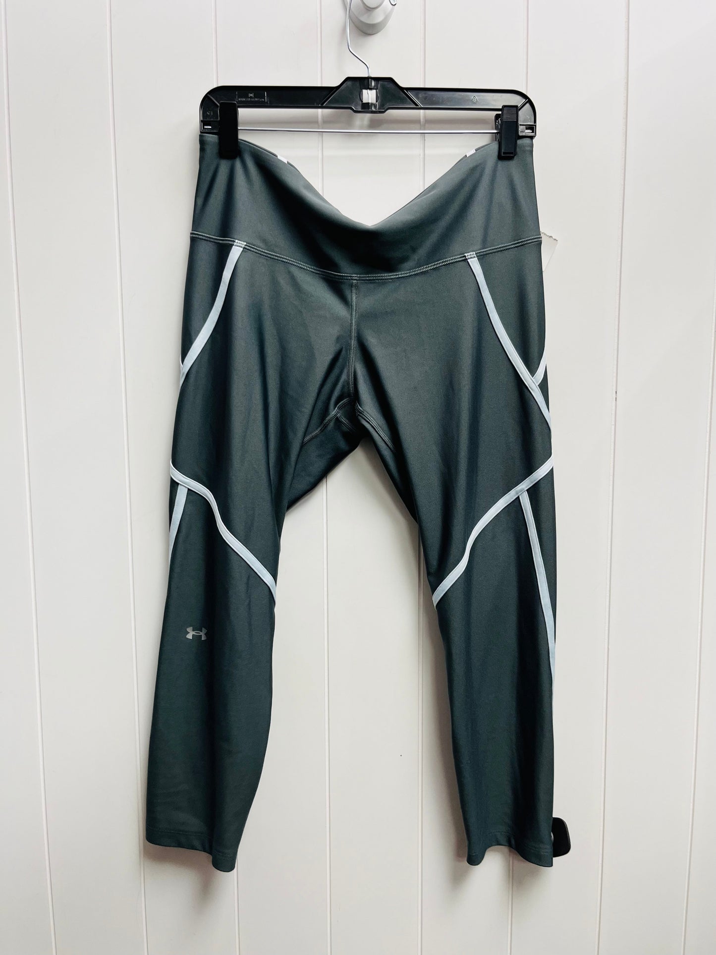 Athletic Leggings By Reebok In Grey, Size: Xl