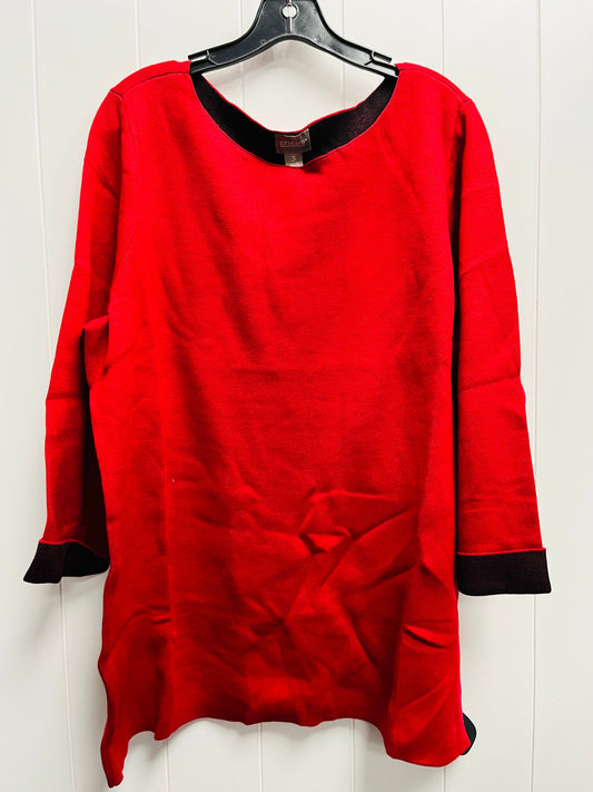 Sweater By Chicos In Red, Size: Xl