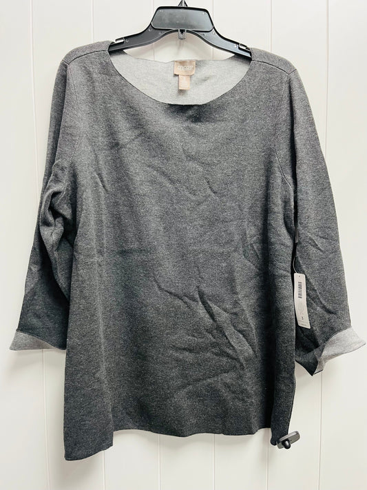 Sweater By Chicos In Grey, Size: Xl