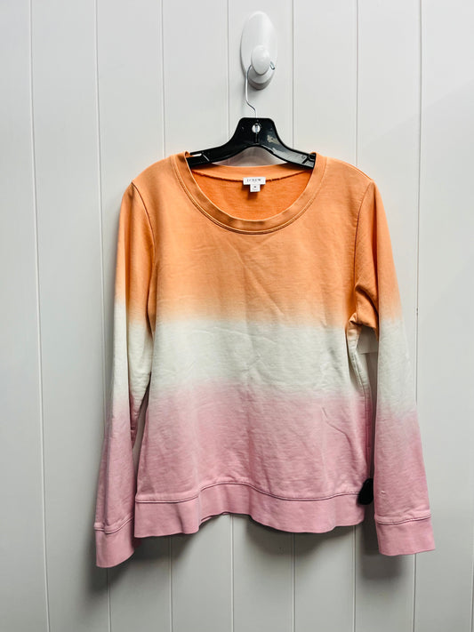 Sweater By J. Crew In Orange & Pink, Size: M