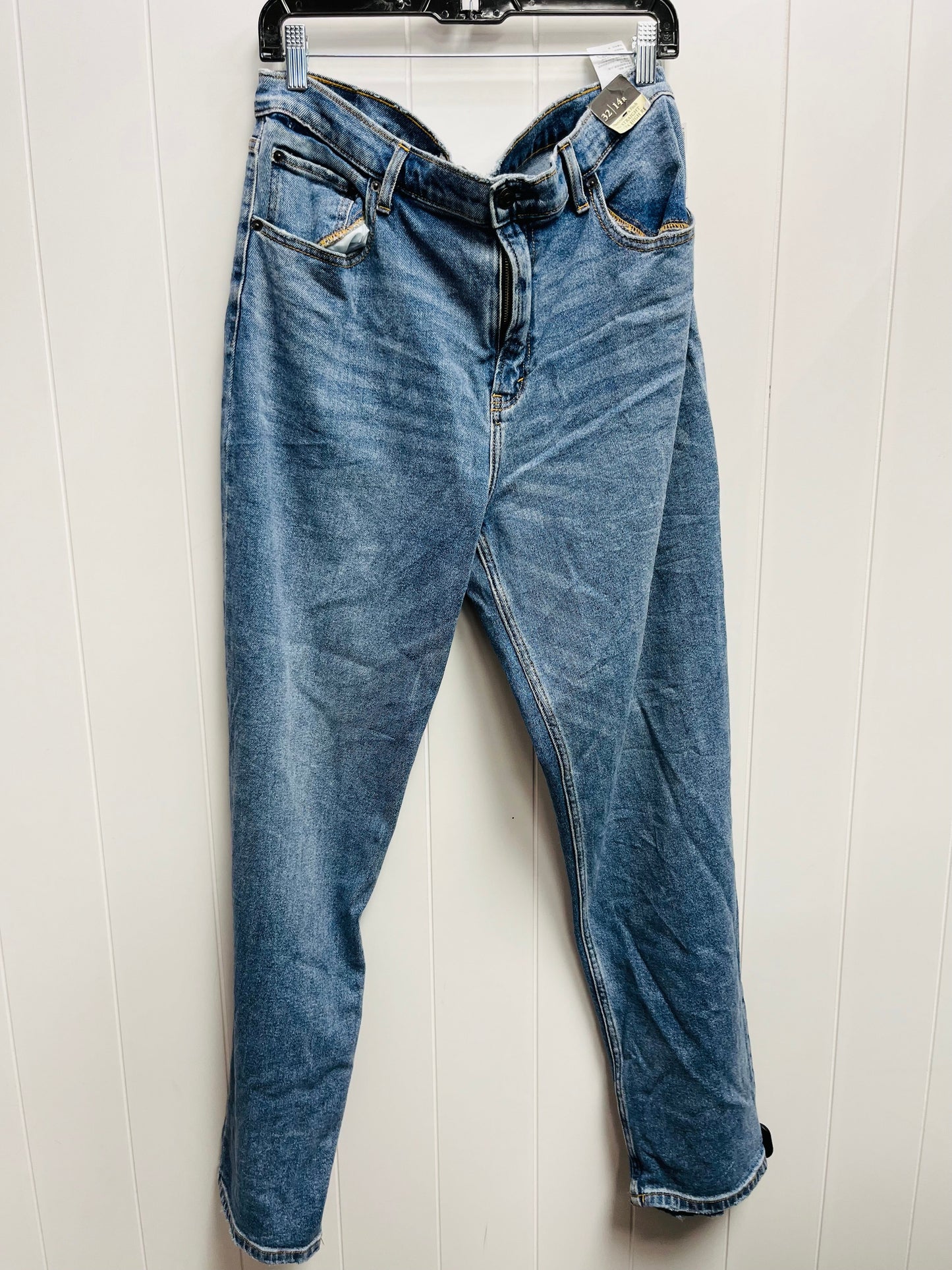 Jeans Straight By Abercrombie And Fitch In Blue Denim, Size: 14