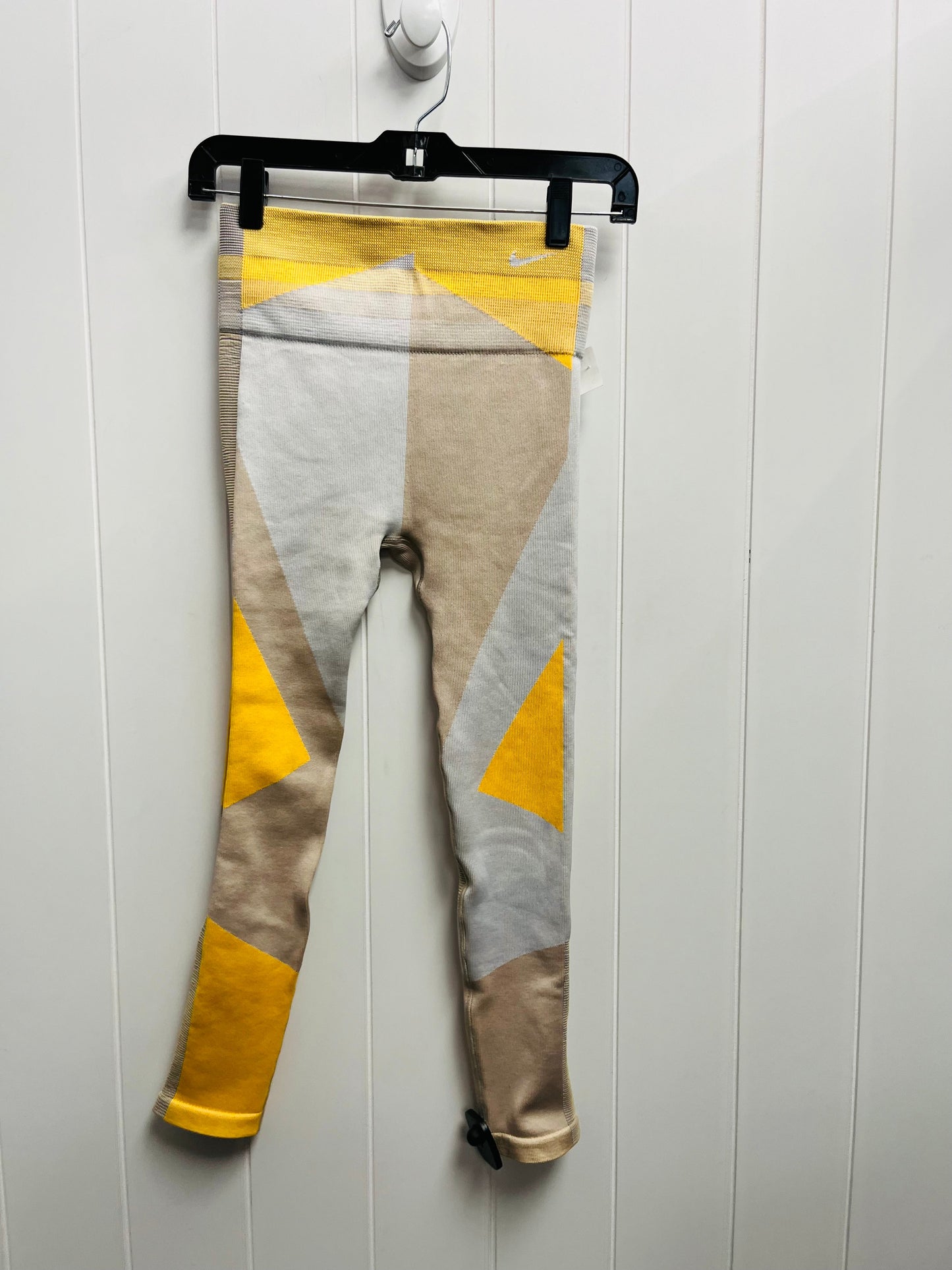 Athletic Leggings By Nike In Yellow, Size: S