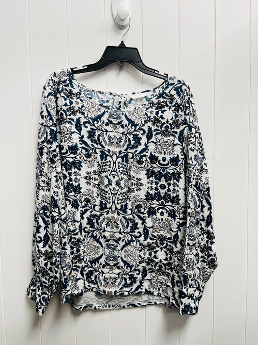 Top Long Sleeve By Lucky Brand In Blue, Size: Xl