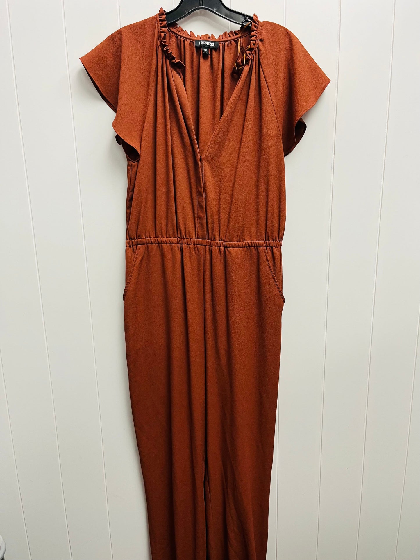 Jumpsuit By Express In Brown, Size: M