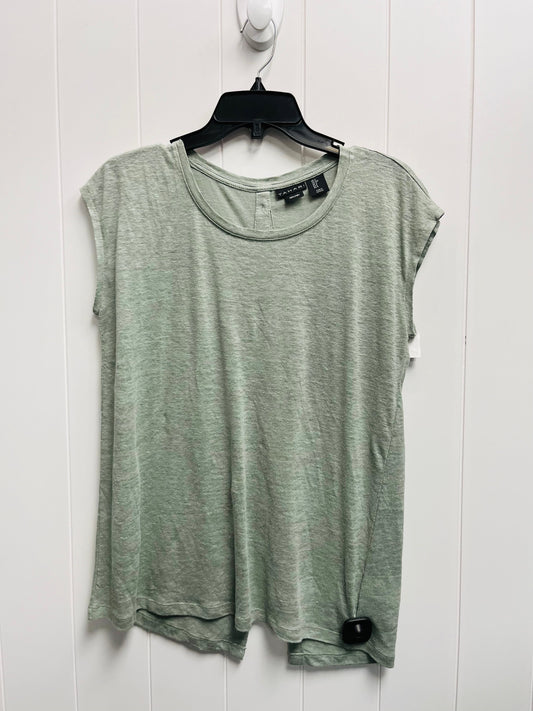 Green Top Short Sleeve Basic Tahari By Arthur Levine, Size S