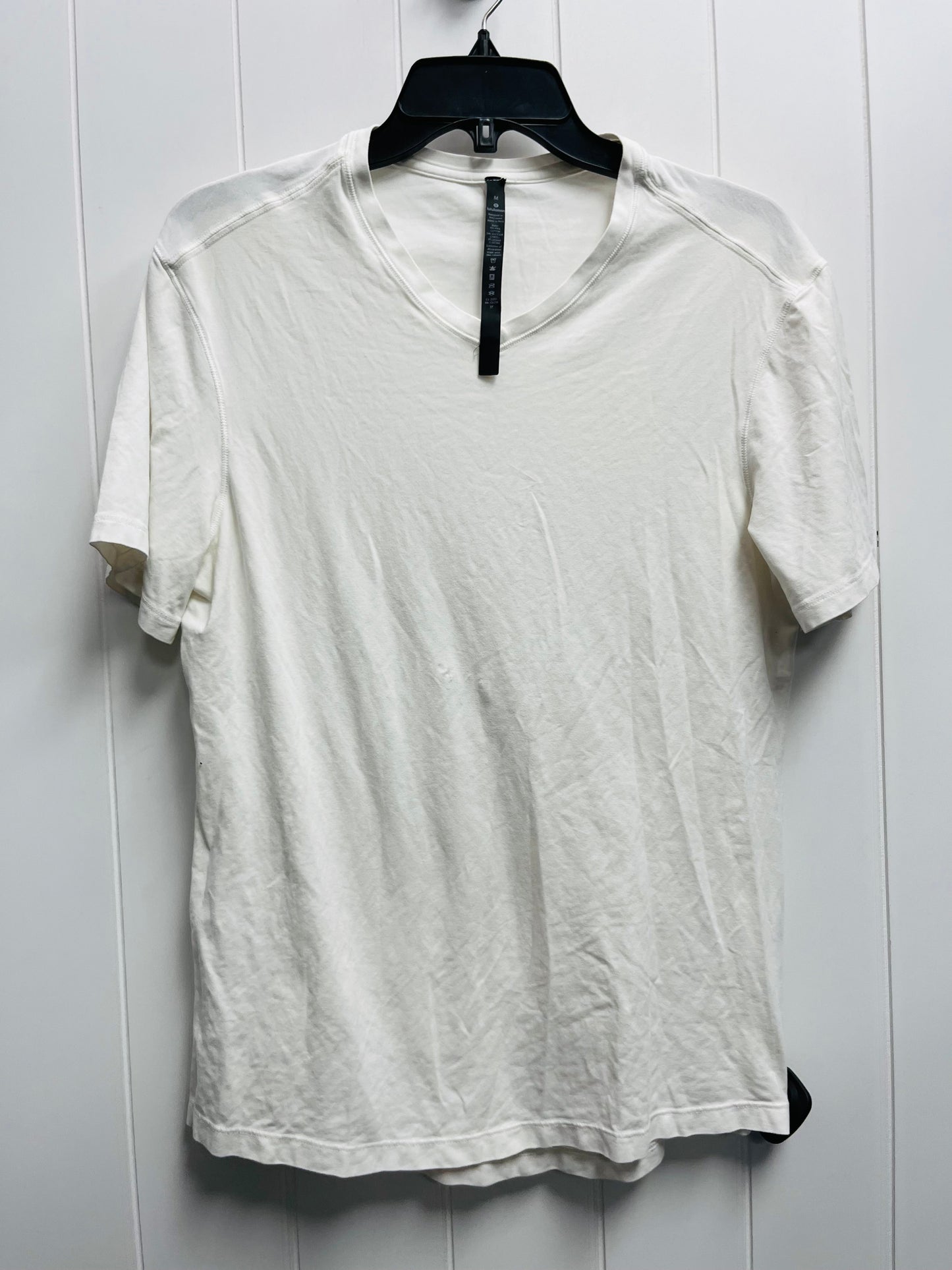 White Athletic Top Short Sleeve Lululemon, Size M