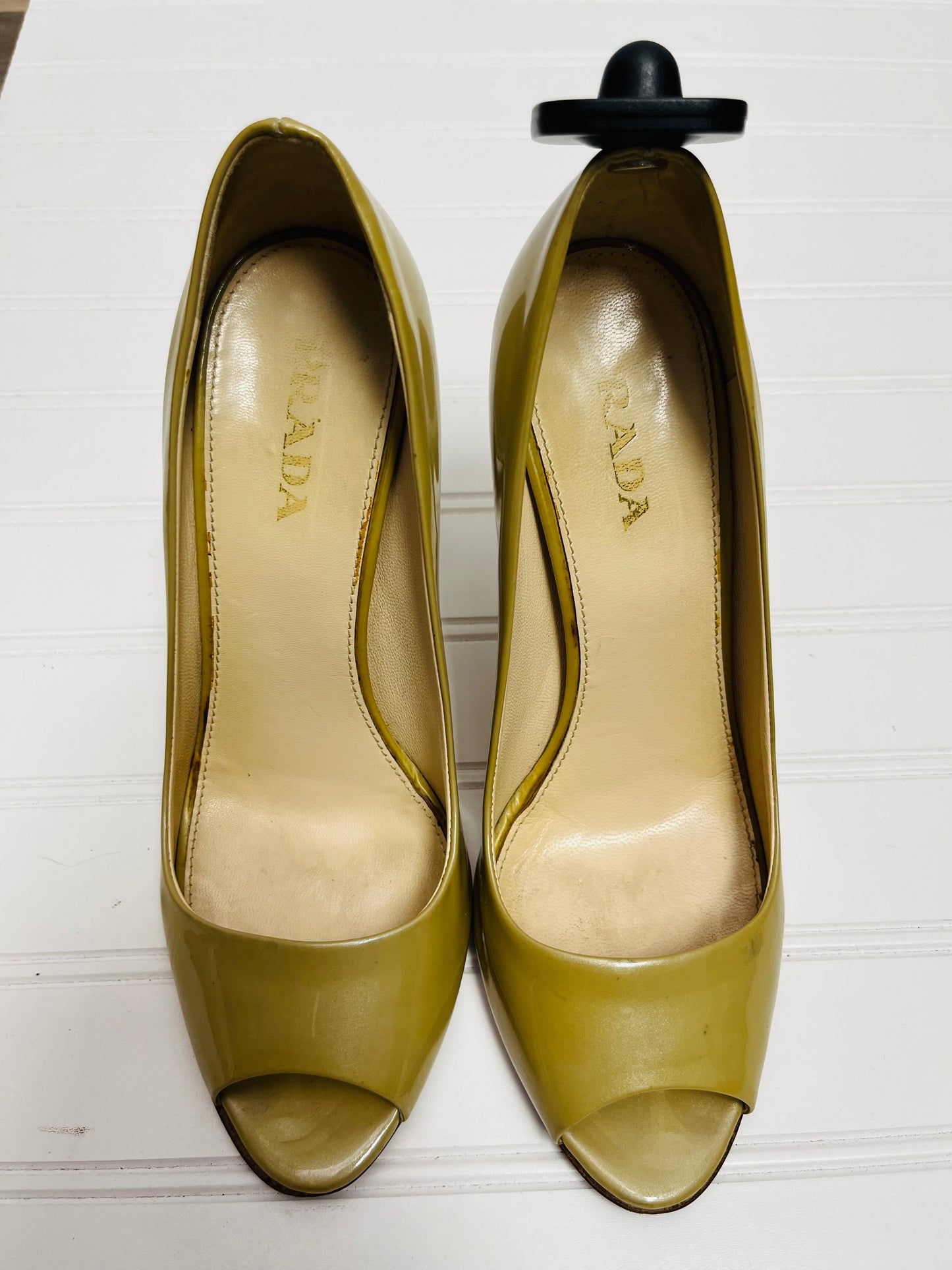 Tan Shoes Heels Stiletto Prada, Size 6.5
